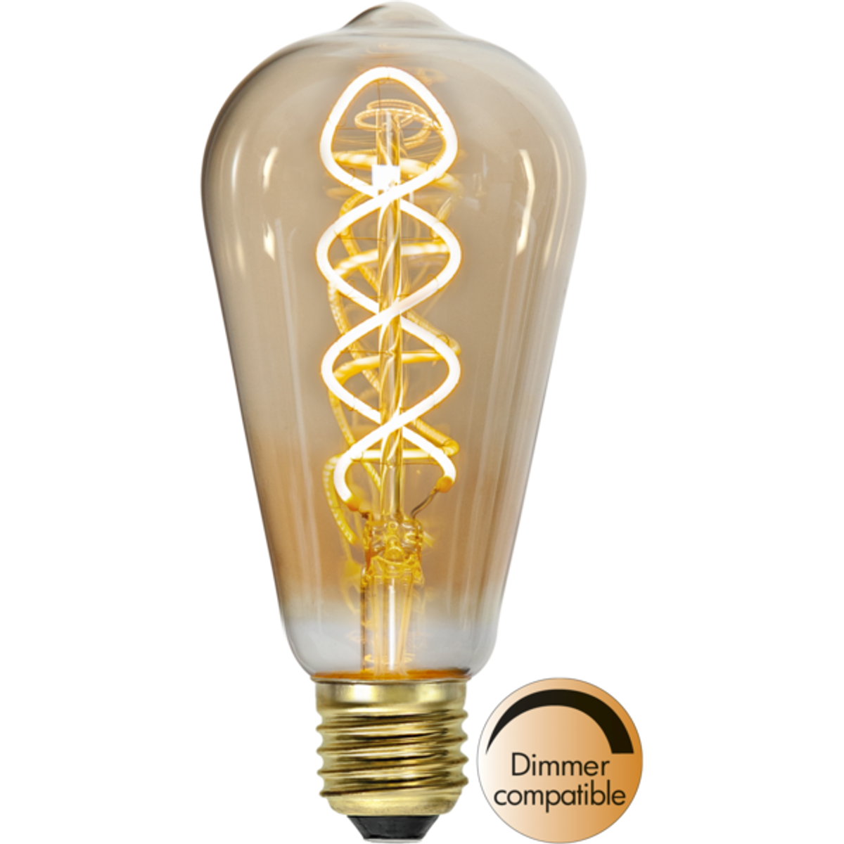Star - LED Lamp E27 ST64 Deco led Spiral Amber