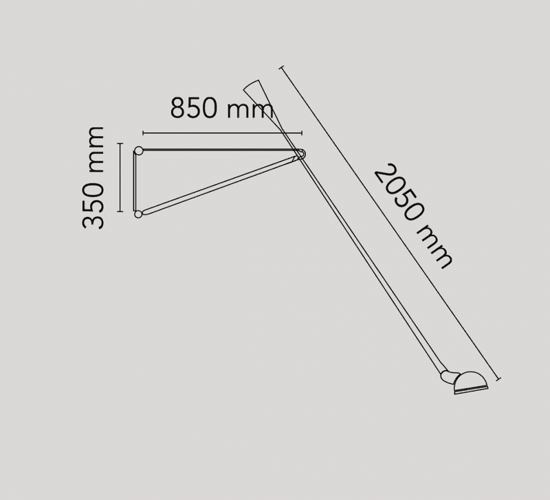 Flos 265 Vegglampe, Sort