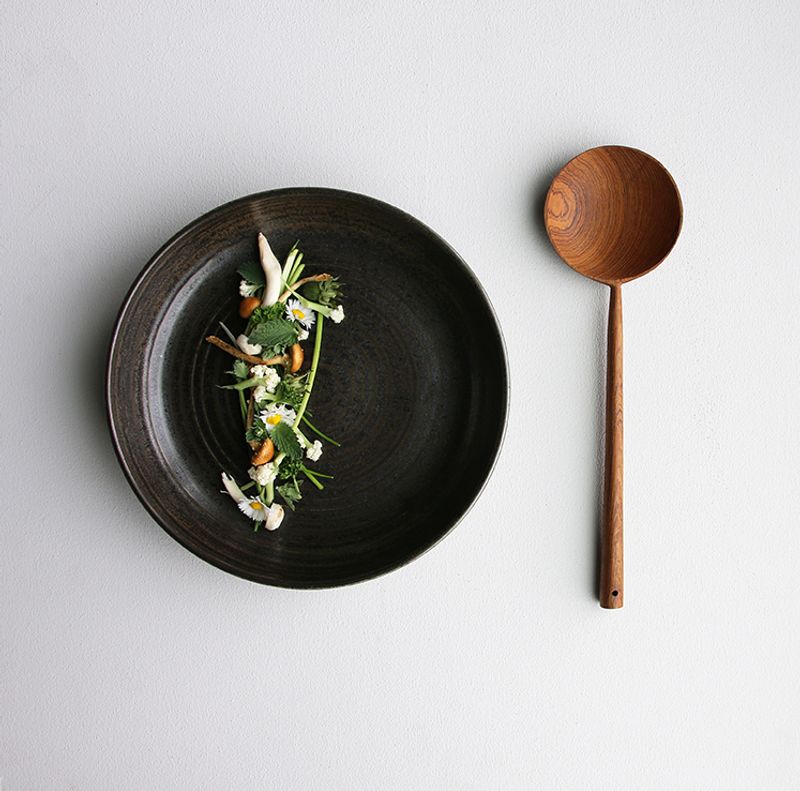 HK Living Home Chef Ceramics Dyptallerken, Rustikk Sort