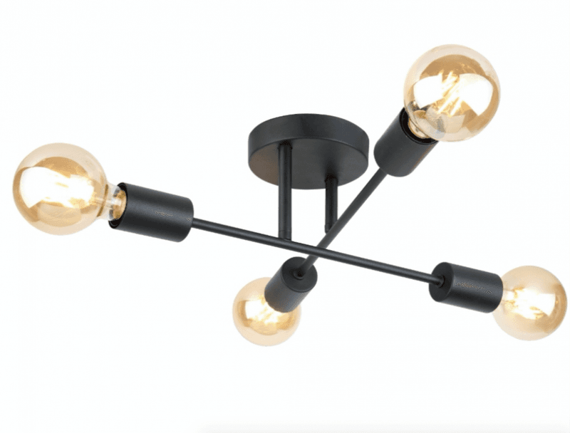 Cross Tak/Vegglampe 4, Sort