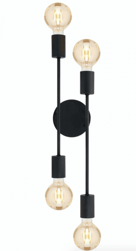 Cross Tak/Vegglampe 4, Sort