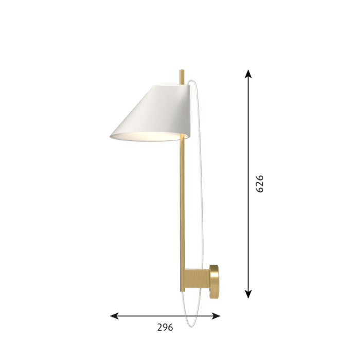 Hovedbilde Louis Poulsen YUH Vegglampe, Messing/Hvit
