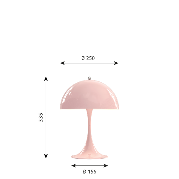 Hovedbilde Louis Poulsen Panthella 250 Bordlampe, Pale Rose