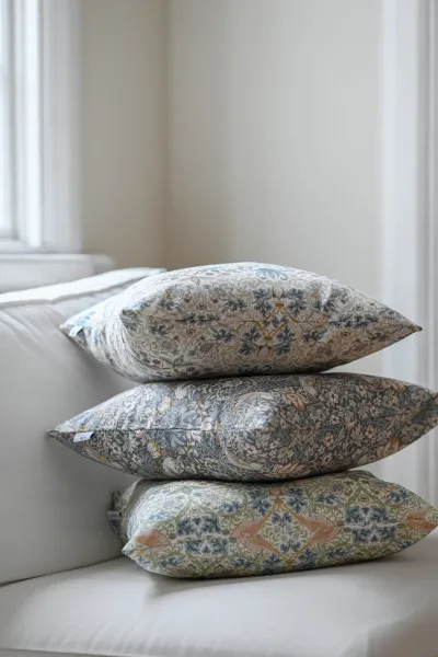 Hovedbilde Hallbergs Strawberry Thief linen - William Morris, putetrekk