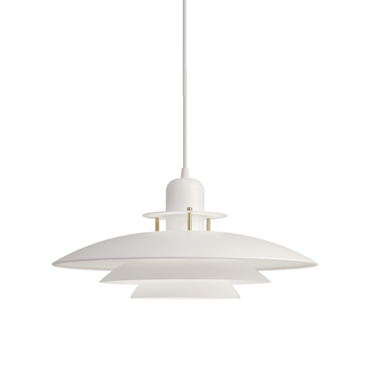 Belid Primus I pendel, matt hvit/messing