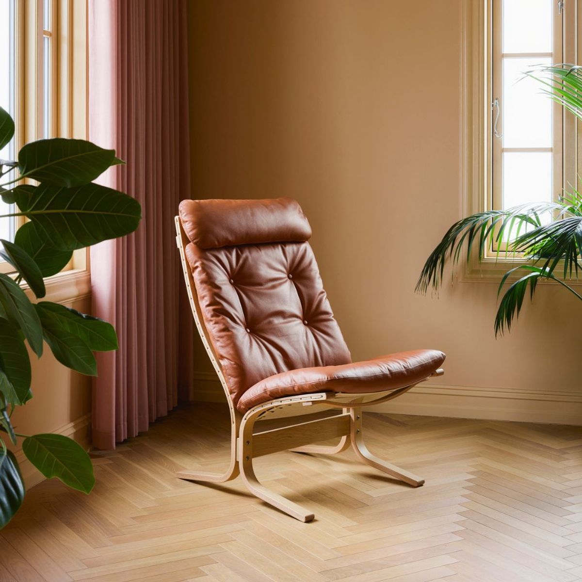 Siesta Classic Elmotique Høy Rygg, Cognac