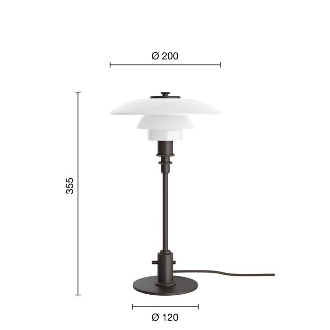 Hovedbilde Louis Poulsen PH 2/1 Bordlampe, Sort