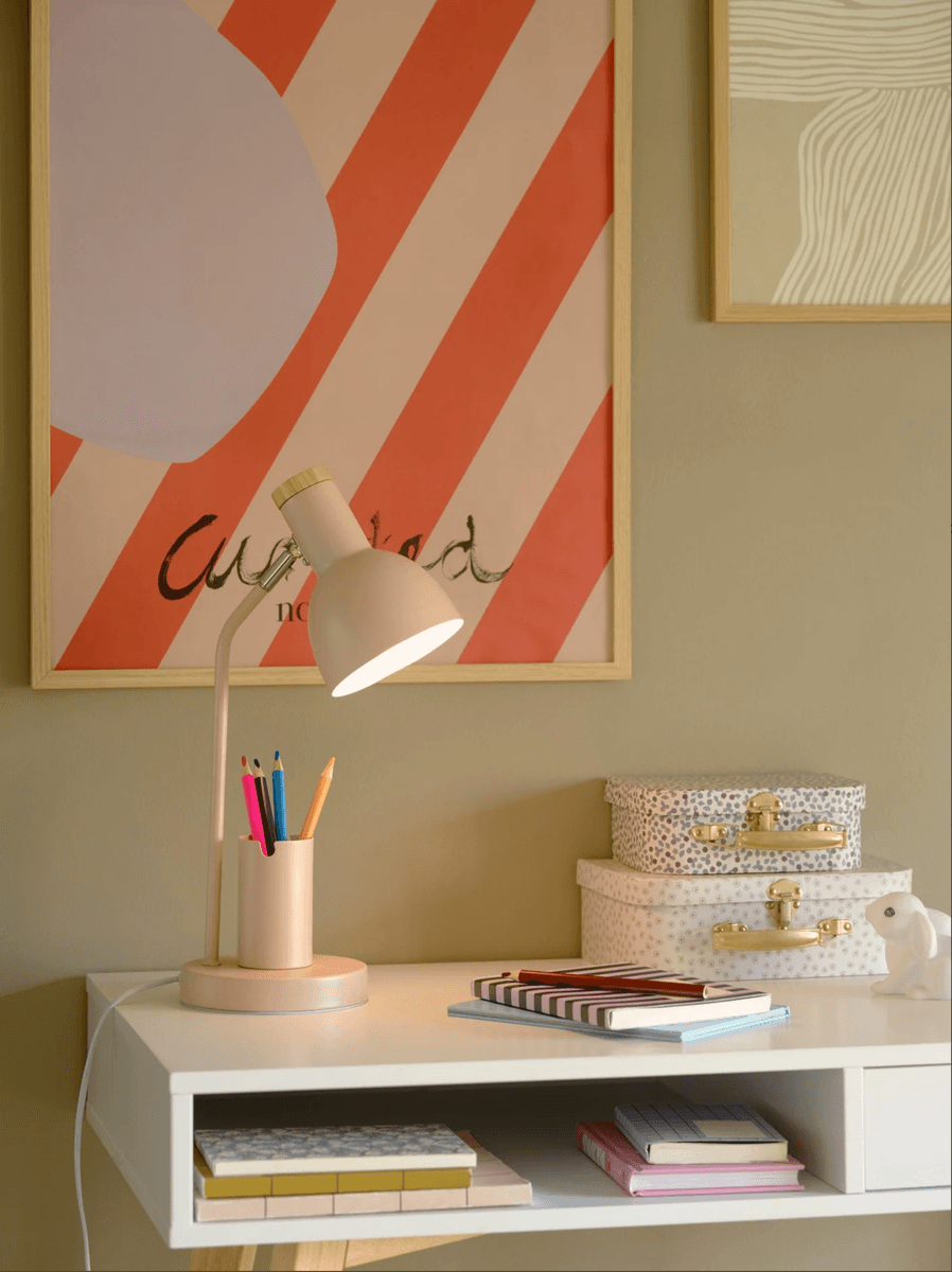 Nordlux Devone Bordlampe, Støvet rosa