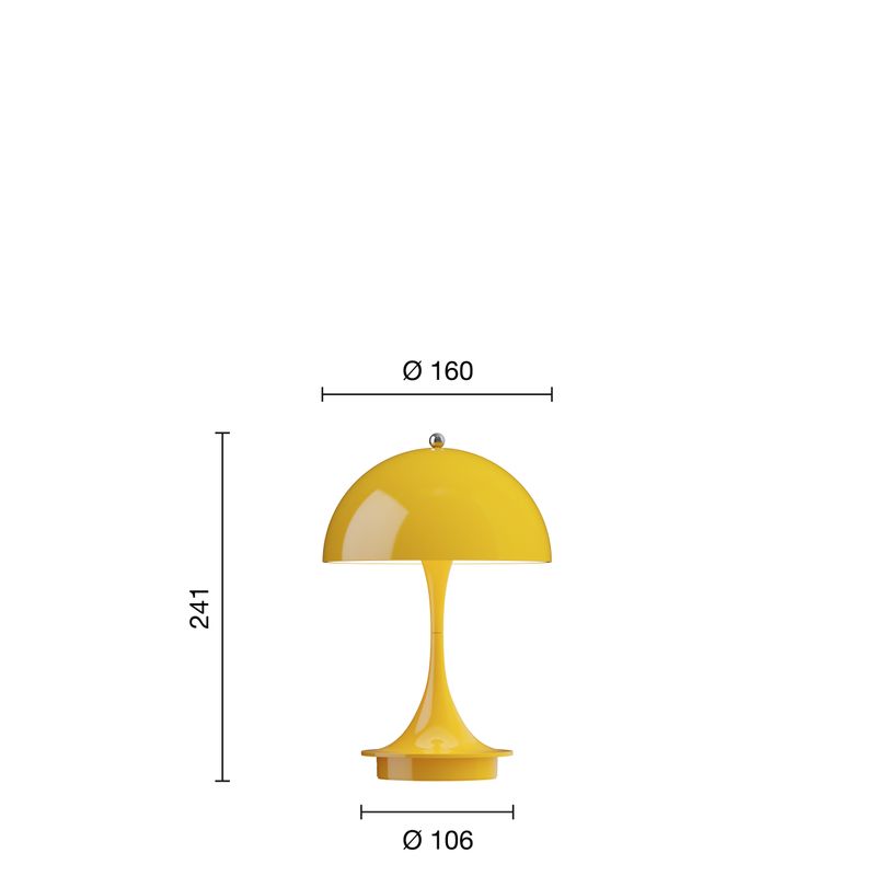 Louis Poulsen Panthella 160 Portable V3, Gul