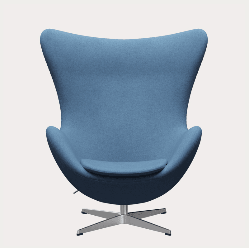 Fritz Hansen Egget Lenestol inkl fotskammel, Divina Melange