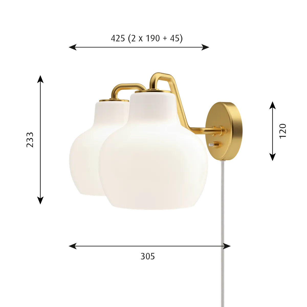 Louis Poulsen VL Ring Crown 2 Vegglampe