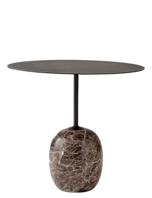 Hovedbilde &Tradition Lato LN9 Sidebord, Warm Black/Emperador Marmor